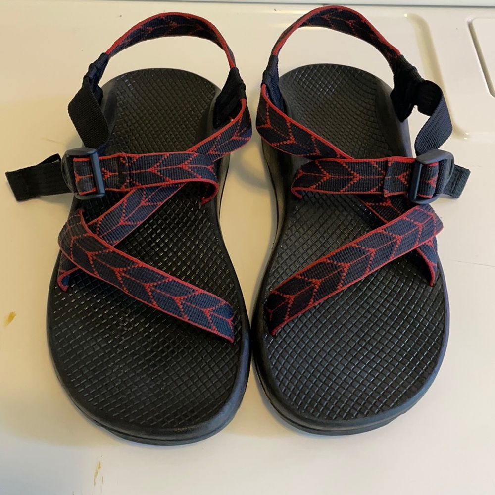 Chaco Black and Red Sandals